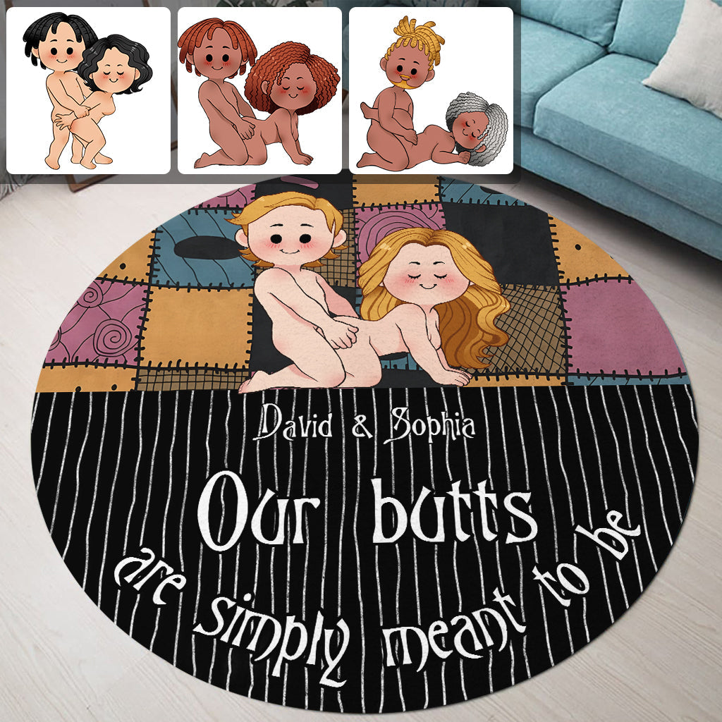 Personalized Round Rug Custom Couple Design Unique Home Decor Round Rug GradoCreations