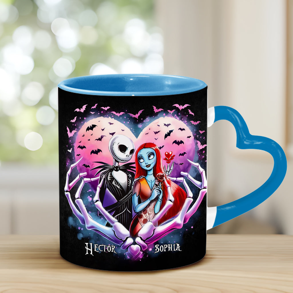 Personalized Heart Handle Mug Custom Couple Gift for Valentine's Day Heart Handle Mug GradoCreations