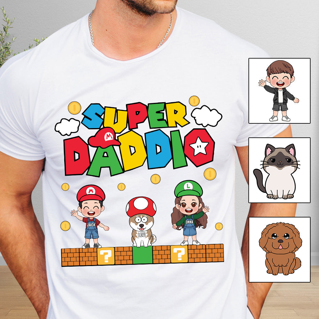 Personalized Super Daddio T-shirt & Hoodie Gift for Dad T-shirt & Hoodie GradoCreations