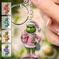 Personalized Grinch Keychain Custom Name Gift for Christmas Keychain GradoCreations
