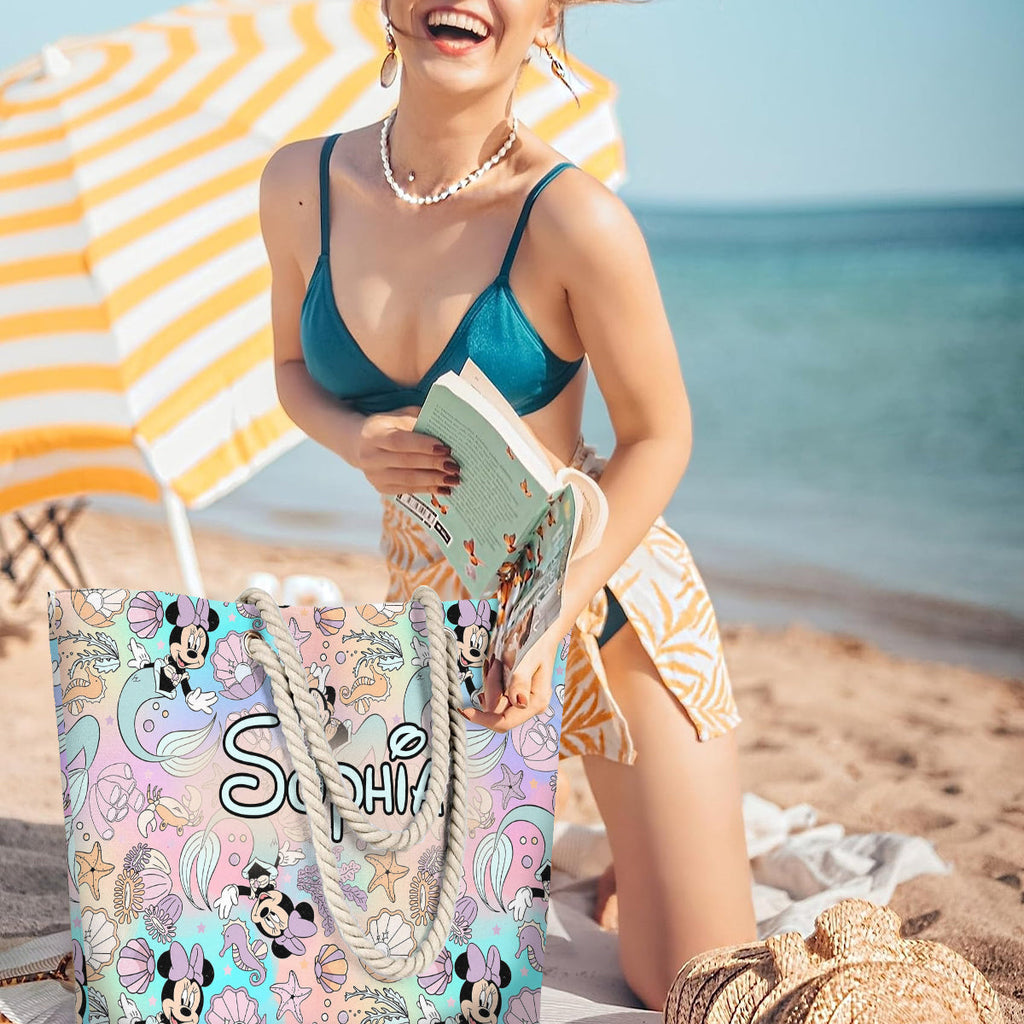 Personalized Canvas Beach Bag with Custom Design for Kids Beach Bag GradoCreations