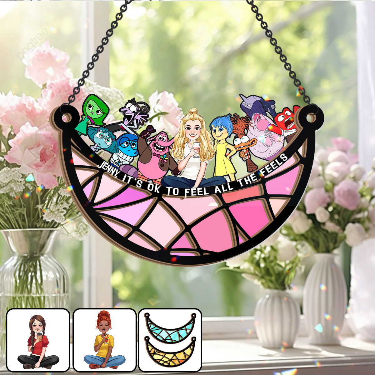 Personalized 2 Layered Suncatcher with Quotes for Home Decor Suncatcher GradoCreations