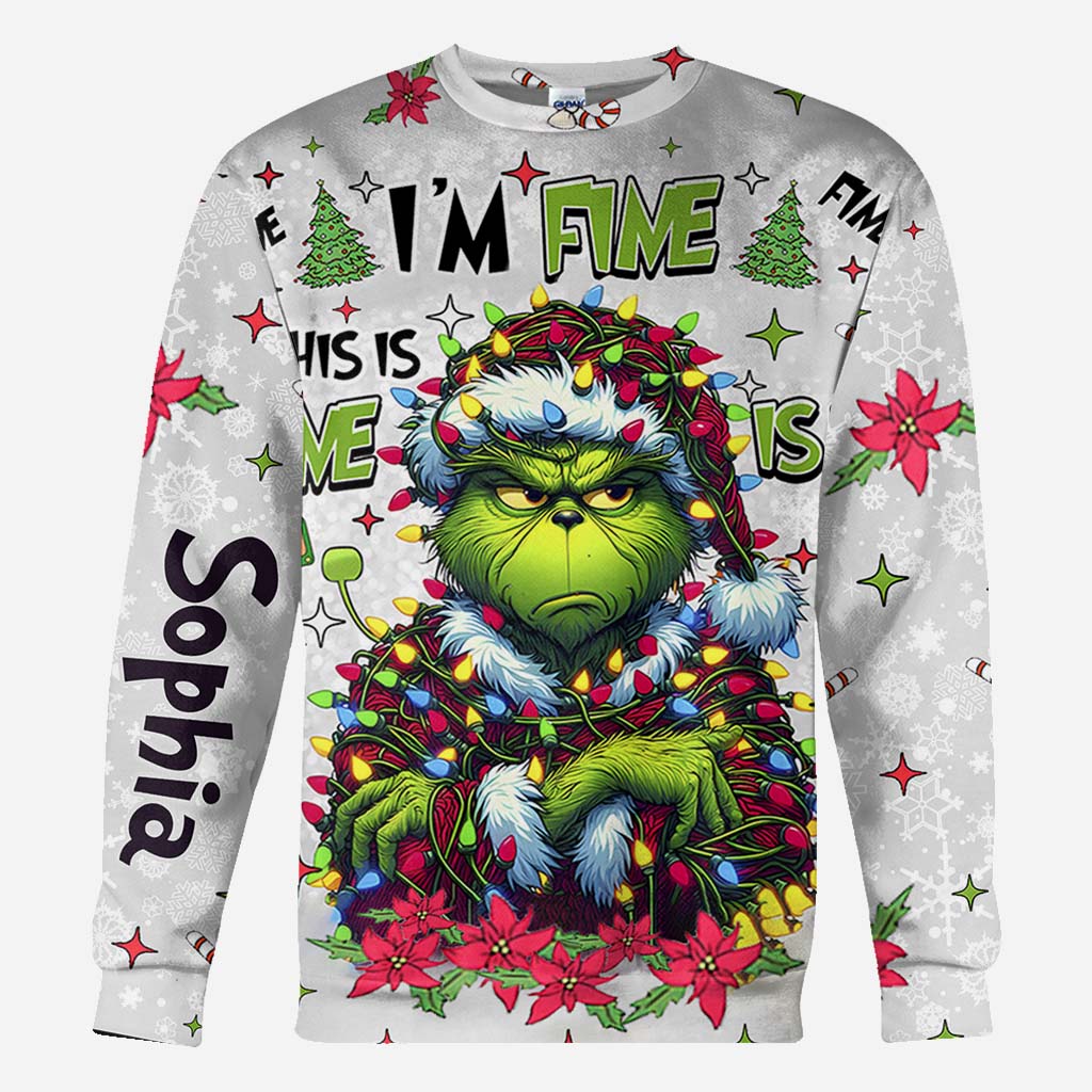 Personalized Christmas All Over Shirt Grinch Design Gift All Over Shirt GradoCreations