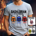 Personalized Dadalorian T-Shirt & Hoodie Gift for Dad | Custom Family Names T-shirt & Hoodie GradoCreations