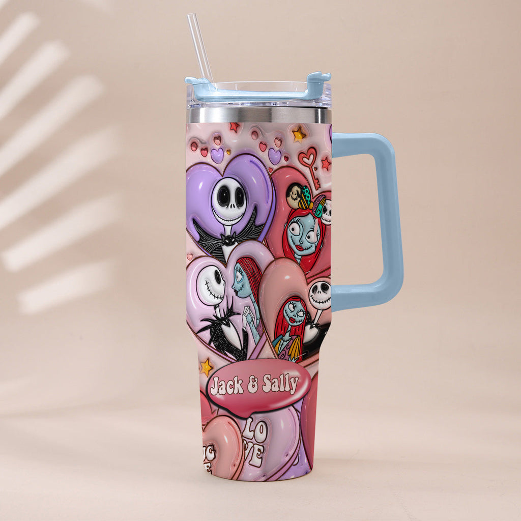 Personalized Tumbler With Handle for Couples | Unique Gift Idea Tumbler With Handle GradoCreations