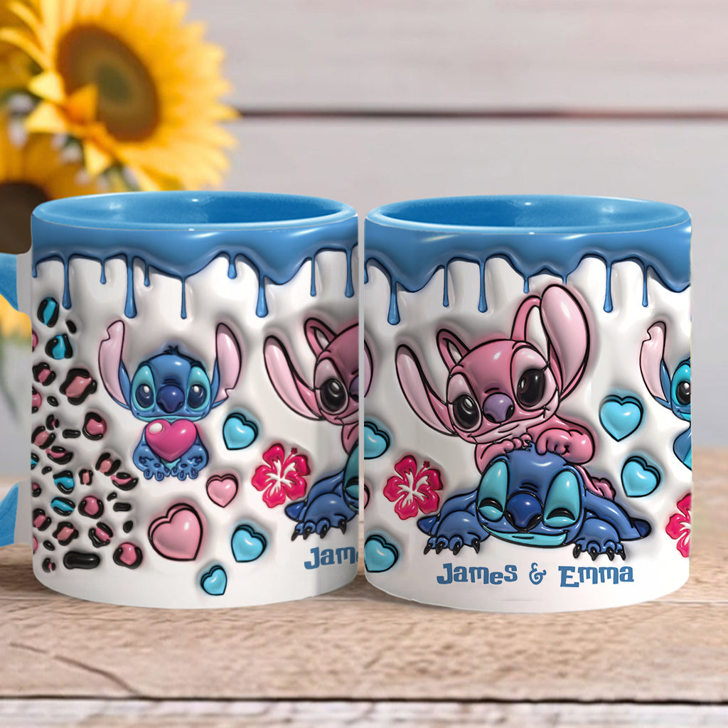 Personalized Ohana Accent Mug Custom Name Gift for Couples Accent Mug GradoCreations