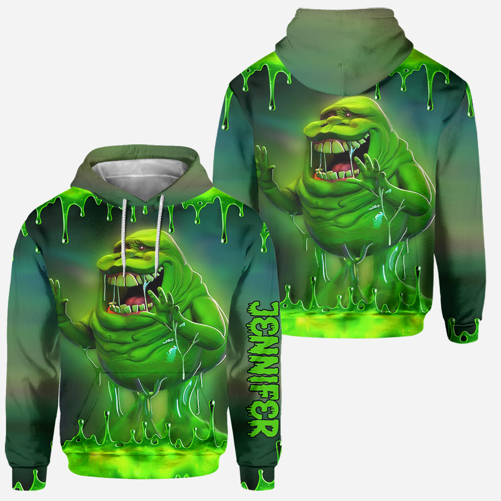 Personalized Green Ghost Hoodie and Leggings Set for Kids and Adults Hoodie & Leggings GradoCreations