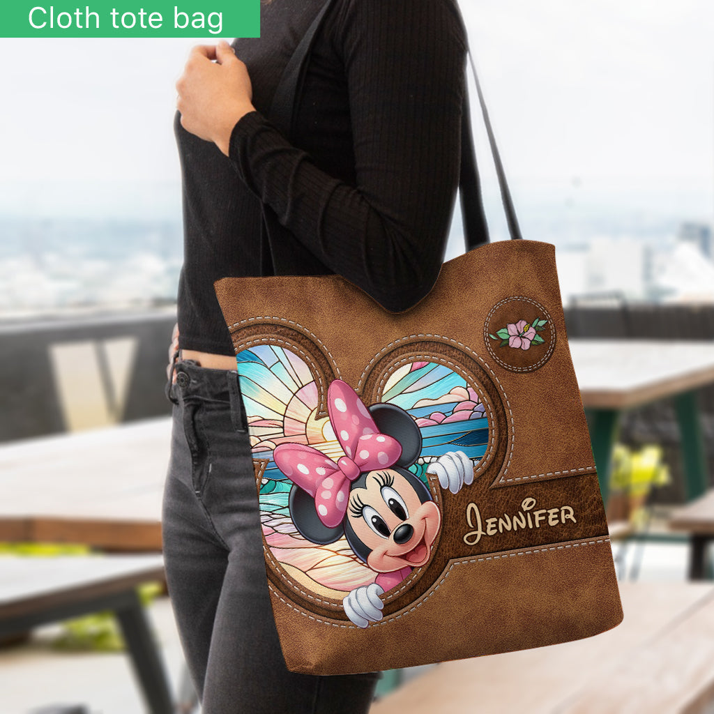 Personalized Ohana Tote Bag with Stitch Design for Beach Day Tote Bag GradoCreations