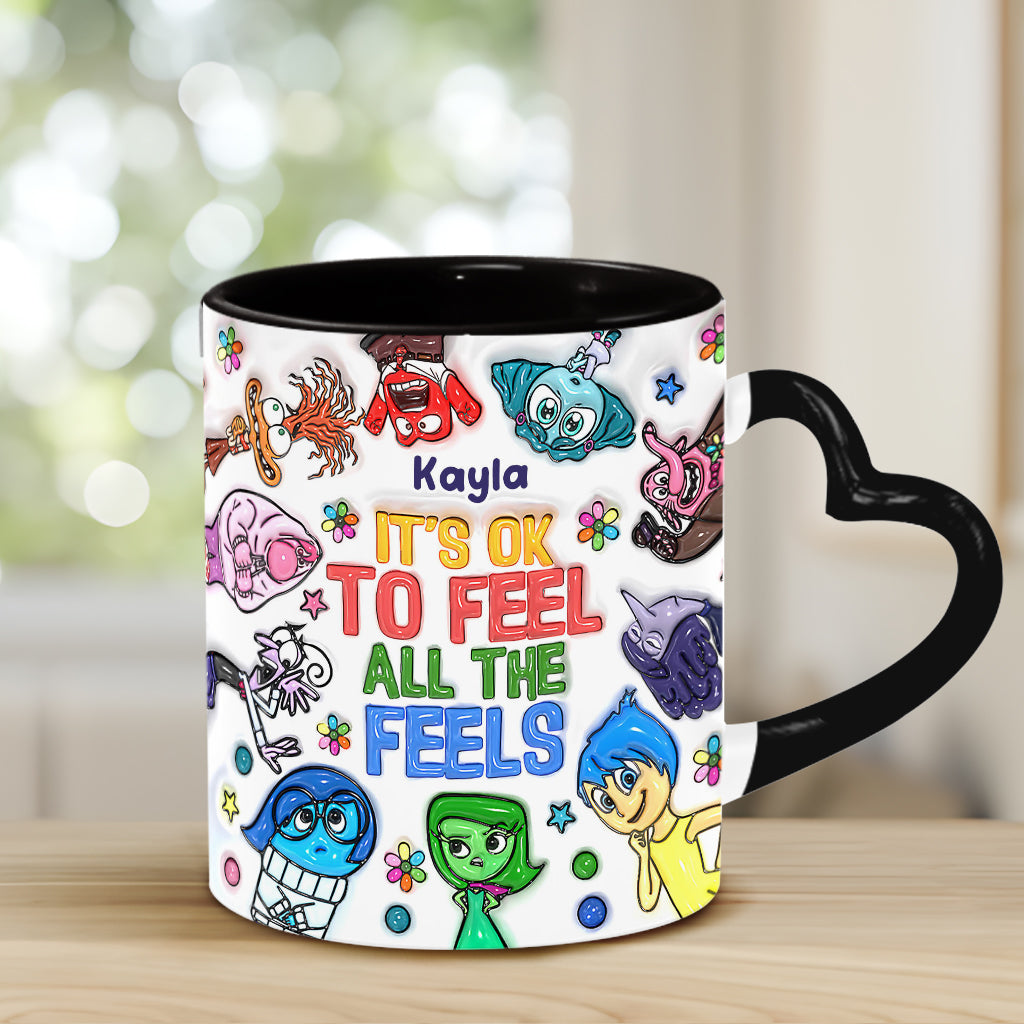 Personalized Heart Handle Mug Custom Name Gift for Mom Heart Handle Mug GradoCreations