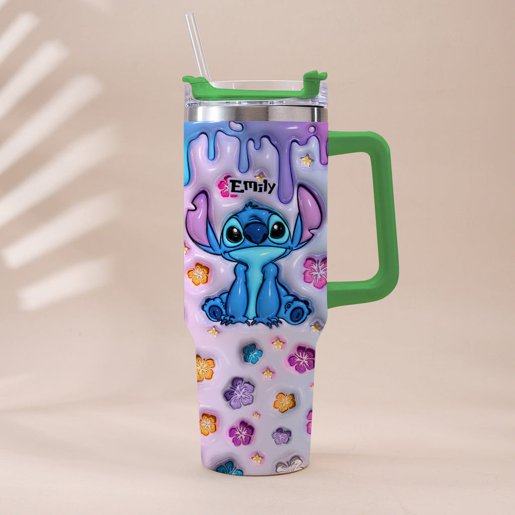 Personalized Ohana Tumbler with Handle Custom Name Gift Idea Tumbler With Handle GradoCreations