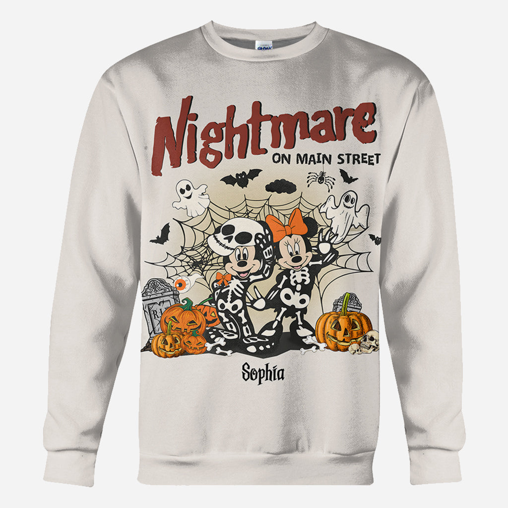 Personalized Nightmare On Main Street Mouse All Over Shirt for Halloween Gift All Over Shirt GradoCreations