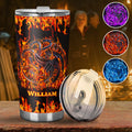 Personalized Game of Thrones Fire And Blood Tumbler Custom Name Drinkware Gift Tumbler GradoCreations