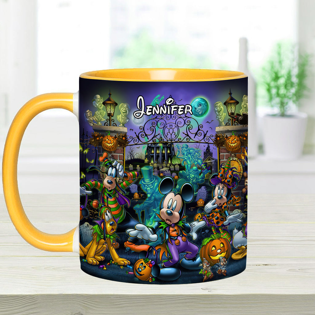 Personalized Halloween Accent Mug Custom Name Gift Idea Accent Mug GradoCreations
