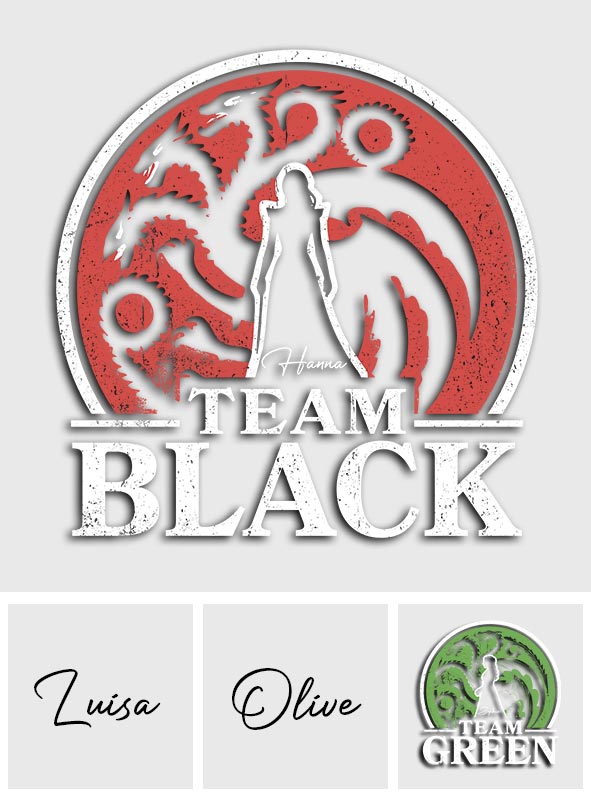 Personalized Team Black vs Team Green Decal for Cars & Windows Decal Full GradoCreations