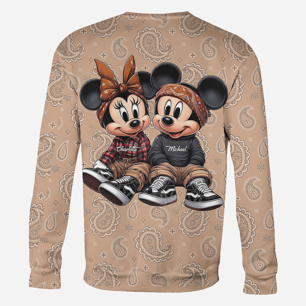 Personalized All Over Shirt Cute Mouse Couple Gift for Anniversary All Over Shirt GradoCreations