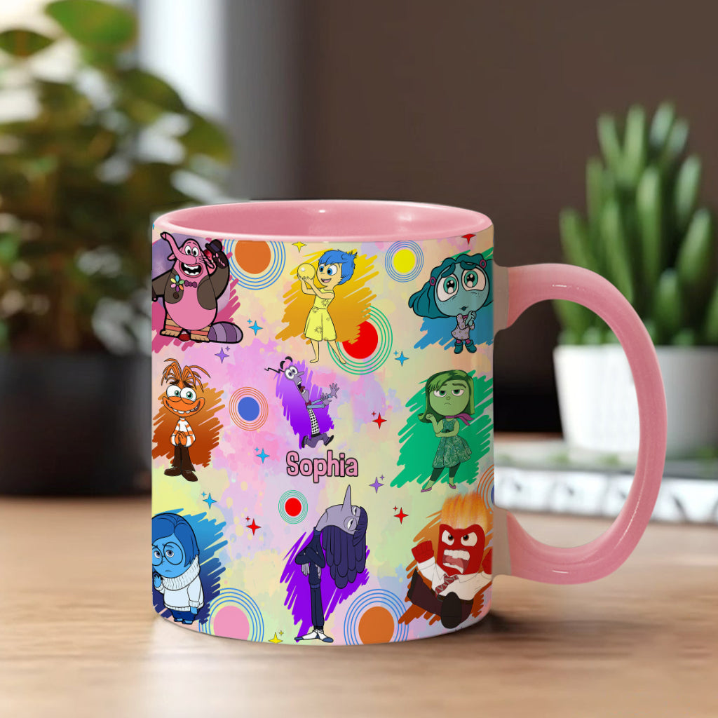 Personalized Accent Mug with Emotions Design Gift for Friends Accent Mug GradoCreations
