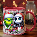 Personalized Nightmare Christmas Accent Mug Custom Name Gift Accent Mug GradoCreations