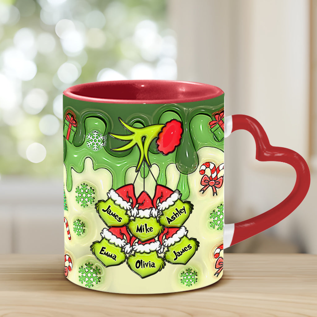 Personalized Heart Handle Mug Custom Name Gift for Mom Heart Handle Mug GradoCreations