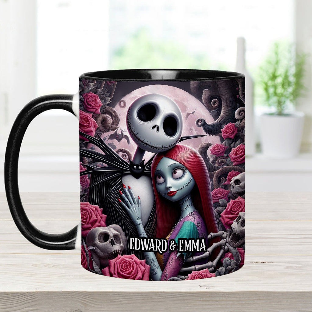 Personalized Nightmare Accent Mug Custom Names Gift for Couples Accent Mug GradoCreations
