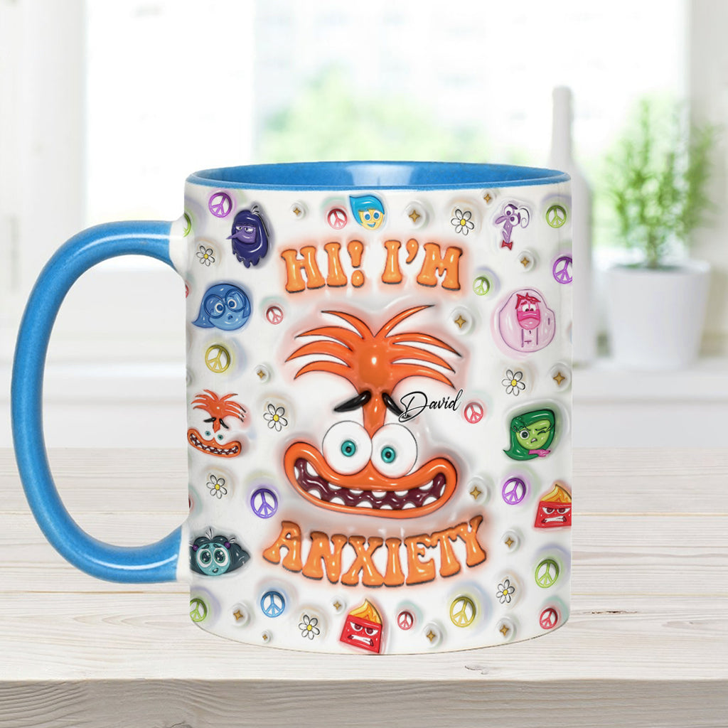 Personalized Two-Tone Accent Mug Custom Name Gift for Birthday Accent Mug GradoCreations