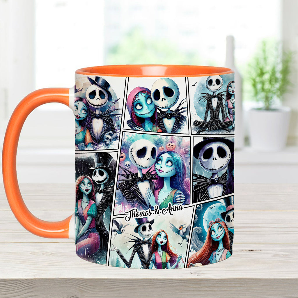 Personalized Nightmare Accent Mug Custom Name Halloween Gift Accent Mug GradoCreations