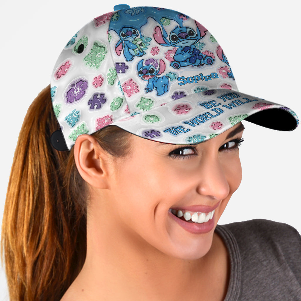 Personalized Autism Awareness Classic Cap Custom Name Gift Classic Cap GradoCreations