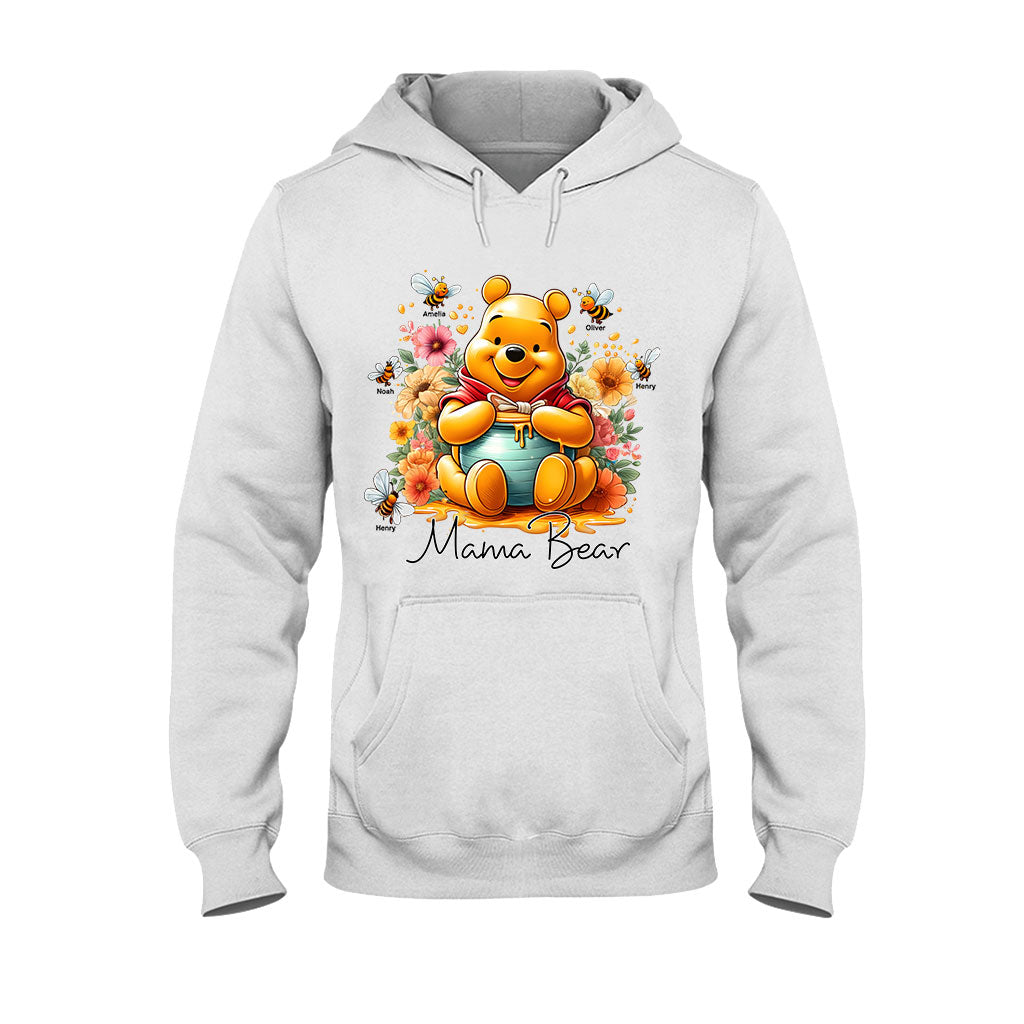 Personalized Mama Bear T-Shirt & Hoodie with Floral Design for Mom T-shirt & Hoodie GradoCreations