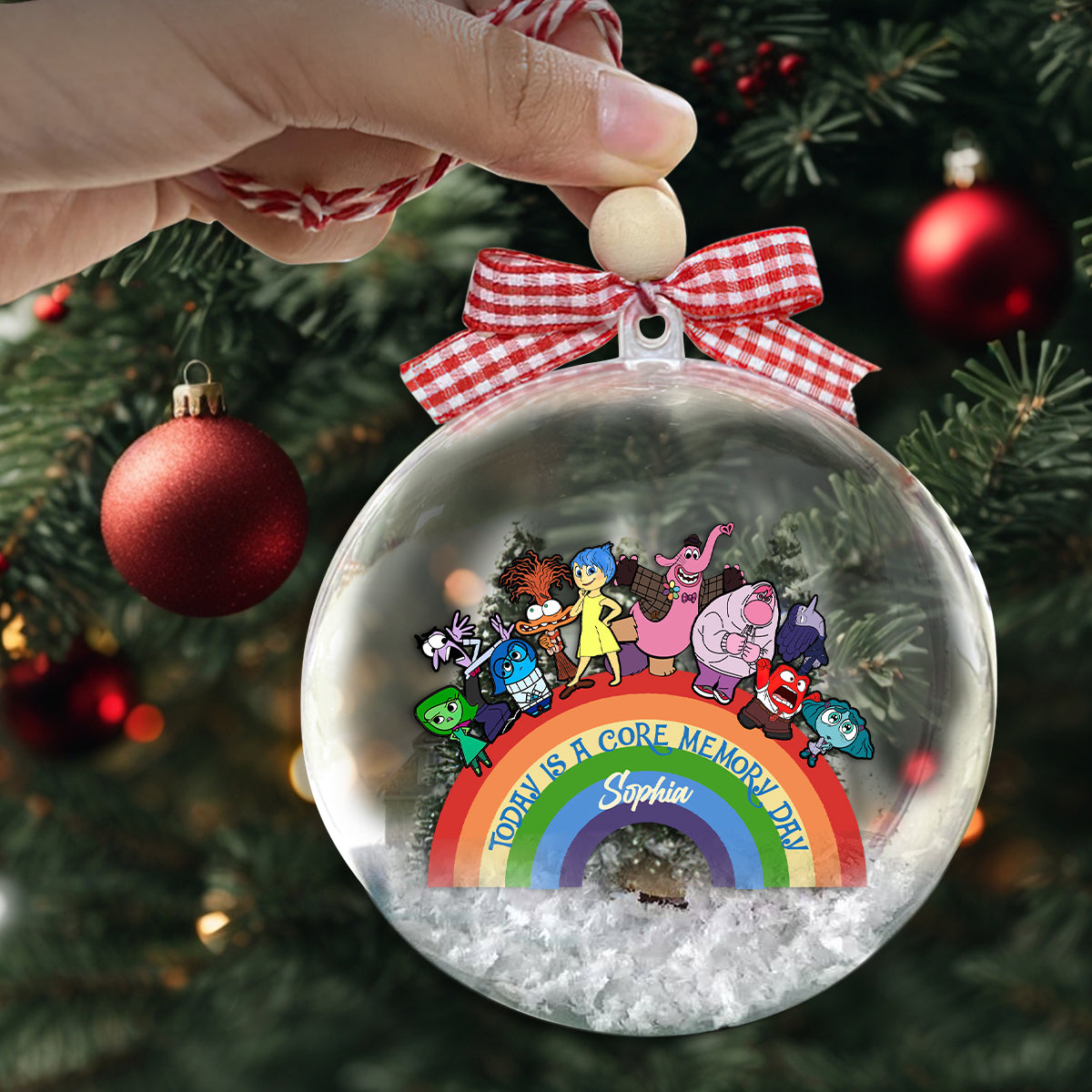 Personalized Snow Globe Ornament Custom Name Holiday Gift Snow Globe Ornament GradoCreations