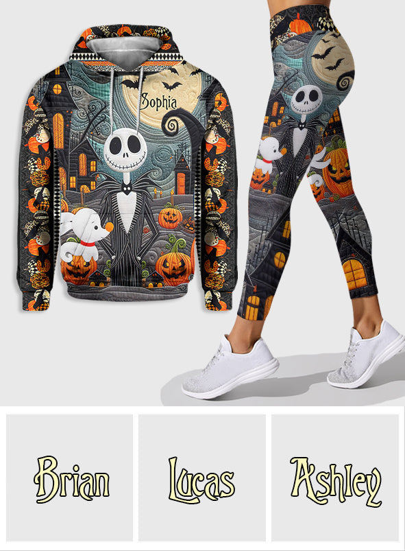 Personalized Halloween Hoodie & Leggings Set for Women | Custom Name Gift Hoodie & Leggings GradoCreations