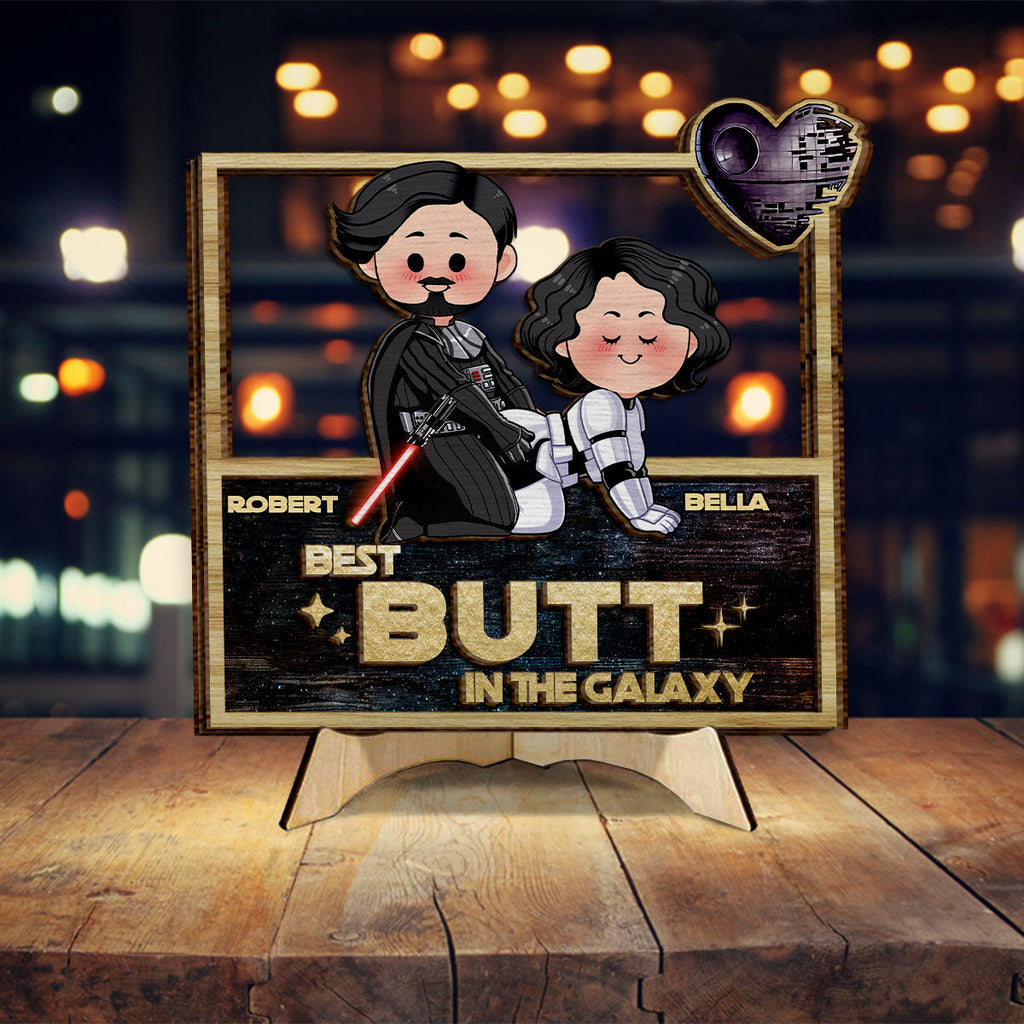 Personalized Star Wars 2 Layered Wood Sign Gift for Couples 2 Layered Wood Sign GradoCreations