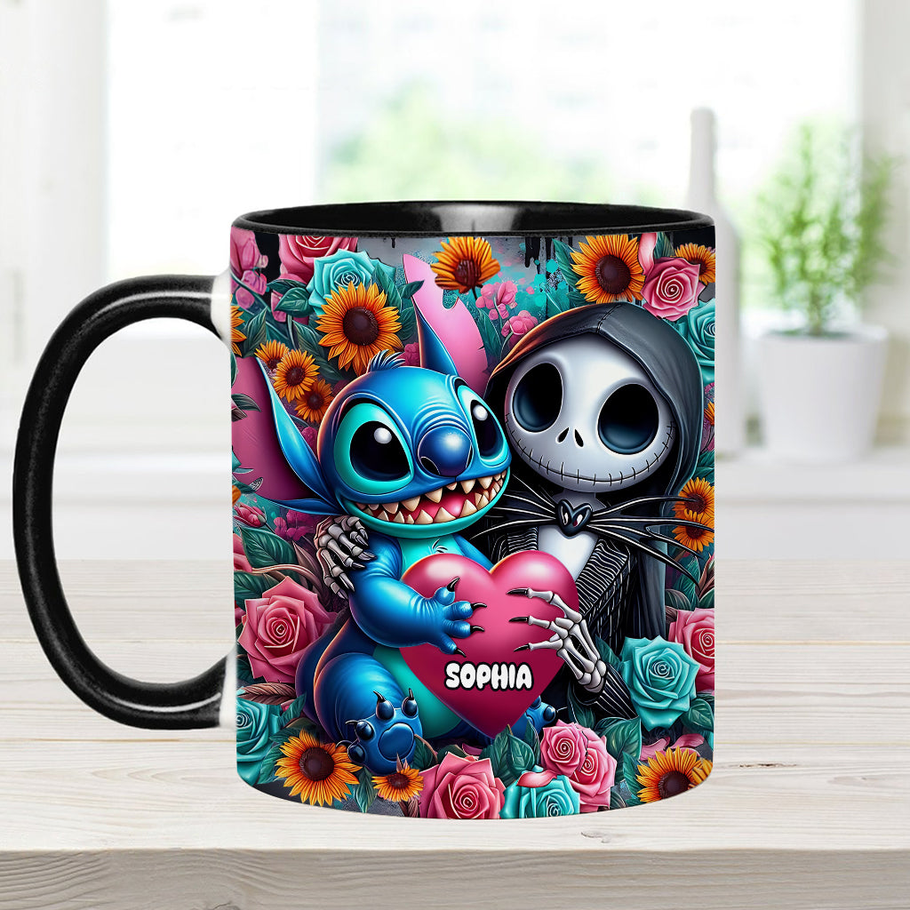Personalized Nightmare Accent Mug Custom Name Gift for Halloween Accent Mug GradoCreations