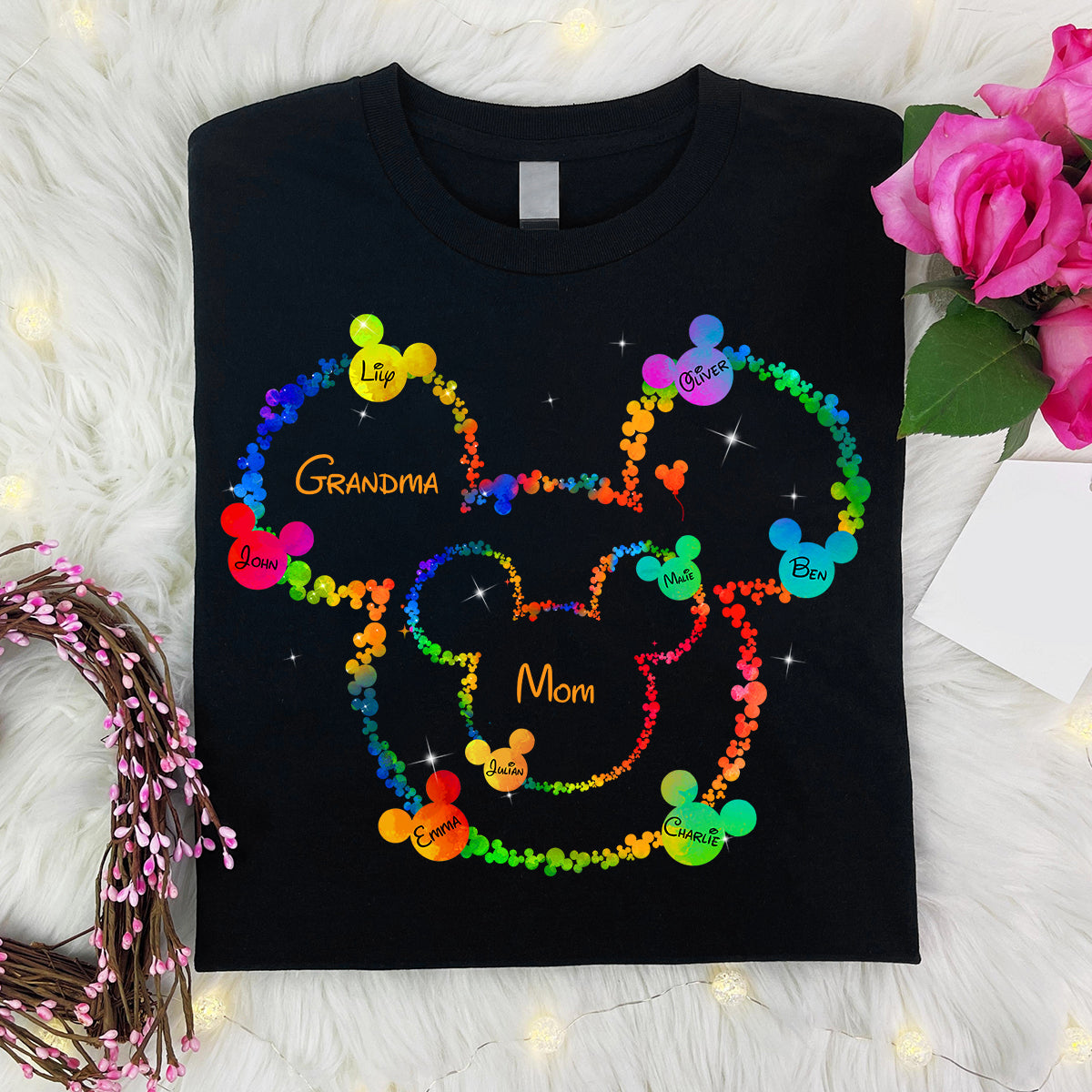 Personalized Mom Grandma Mouse T-shirt & Hoodie Gift for Mother's Day T-shirt & Hoodie GradoCreations