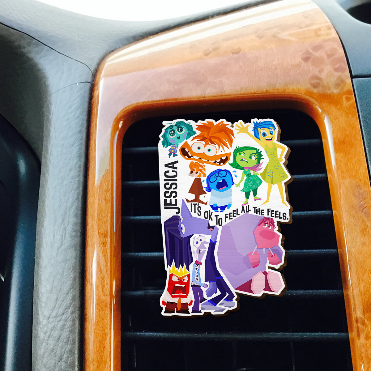 Personalized Car Visor Clip It's Ok To Feel All The Feels Gift Shaped Car Visor Clip GradoCreations