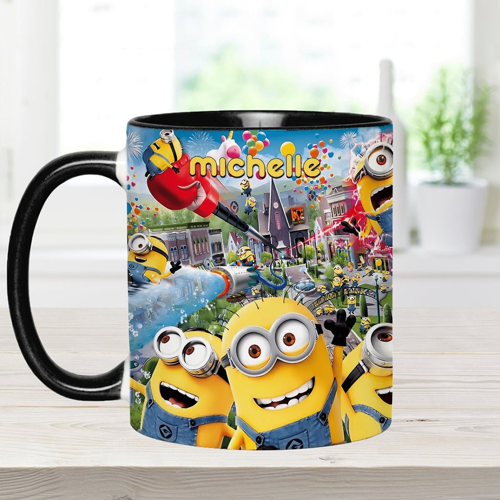 Personalized Minions Accent Mug Custom Name Gift for Kids Accent Mug GradoCreations