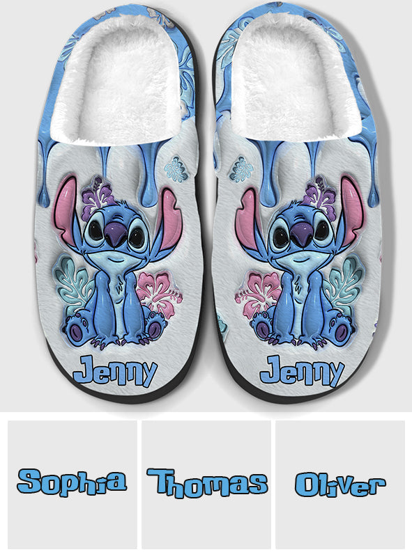 Personalized Ohana Slippers Custom Name Gift for Family Slippers GradoCreations