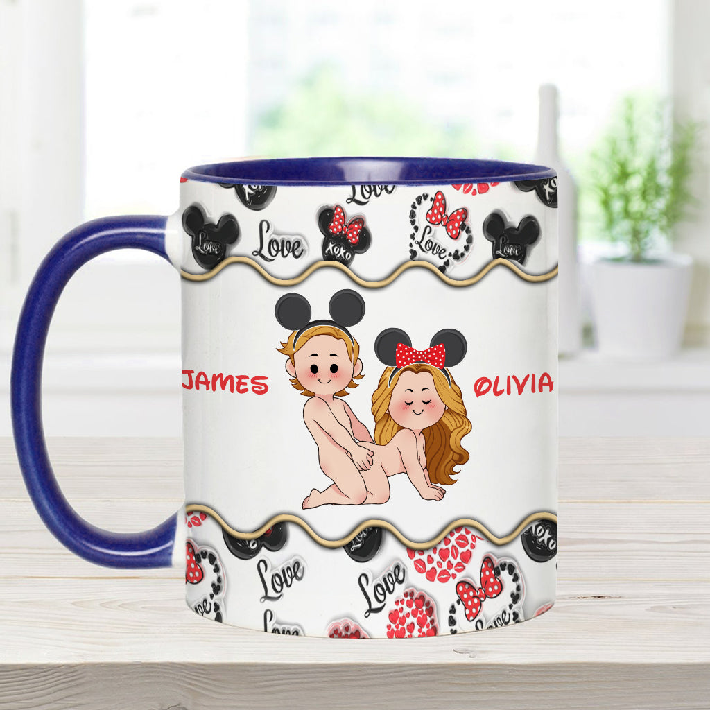 Personalized Accent Mug with Custom Name for Valentine's Day Gift Accent Mug GradoCreations