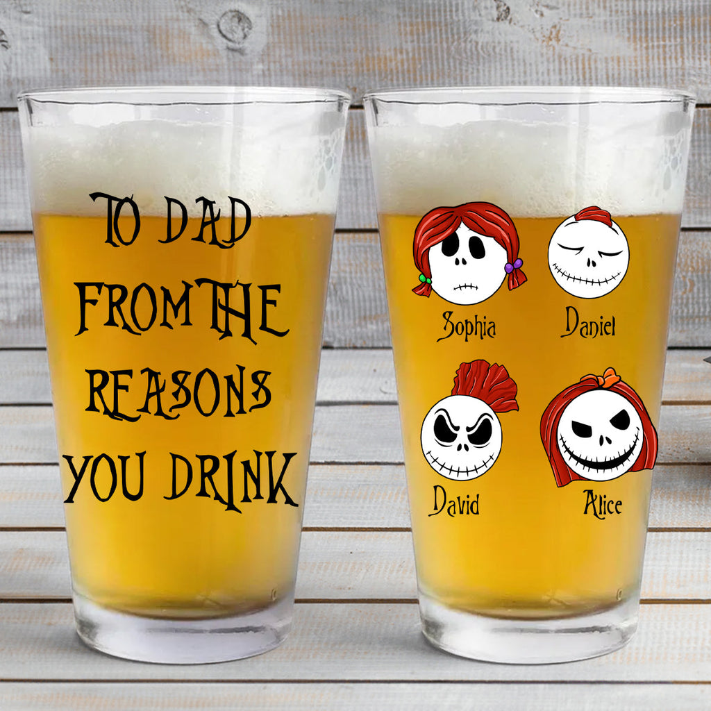 Personalized Beer Glass for Dad Custom Name Gift Idea Beer Glass GradoCreations
