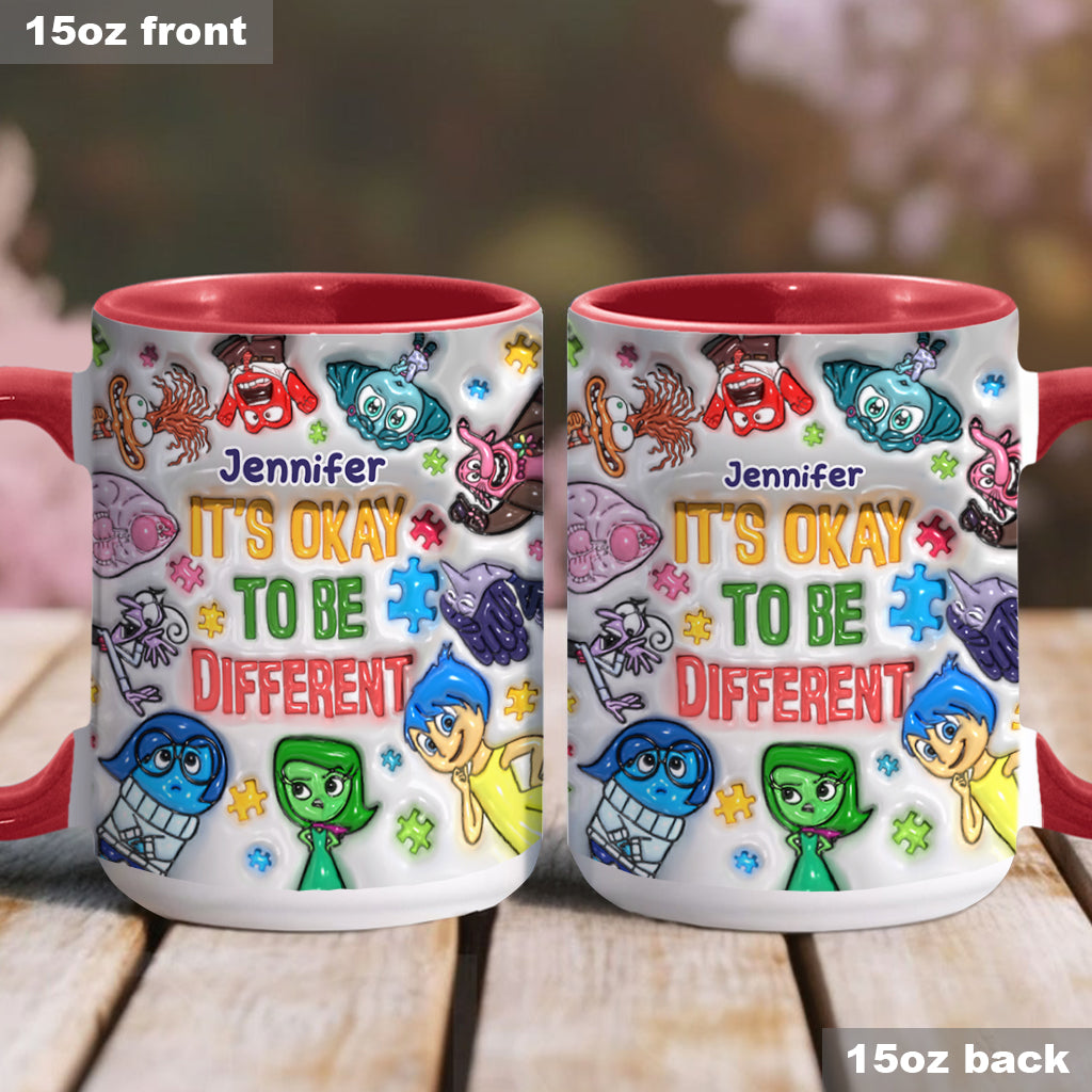 Personalized Autism Awareness Accent Mug Custom Name Gift for Kids Accent Mug GradoCreations