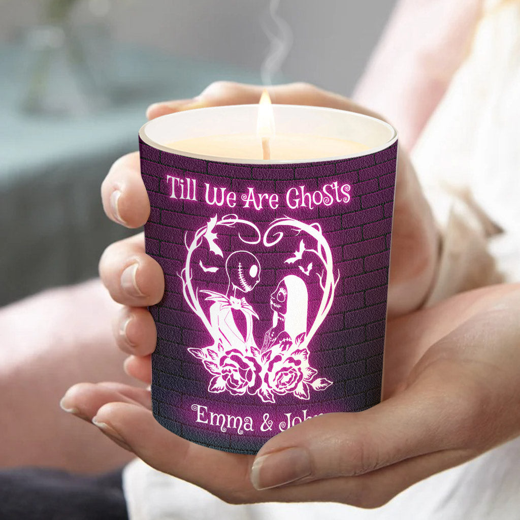 Personalized Till We Are Ghosts Candle with Wooden Lid for Couples Candle With Wooden Lid GradoCreations