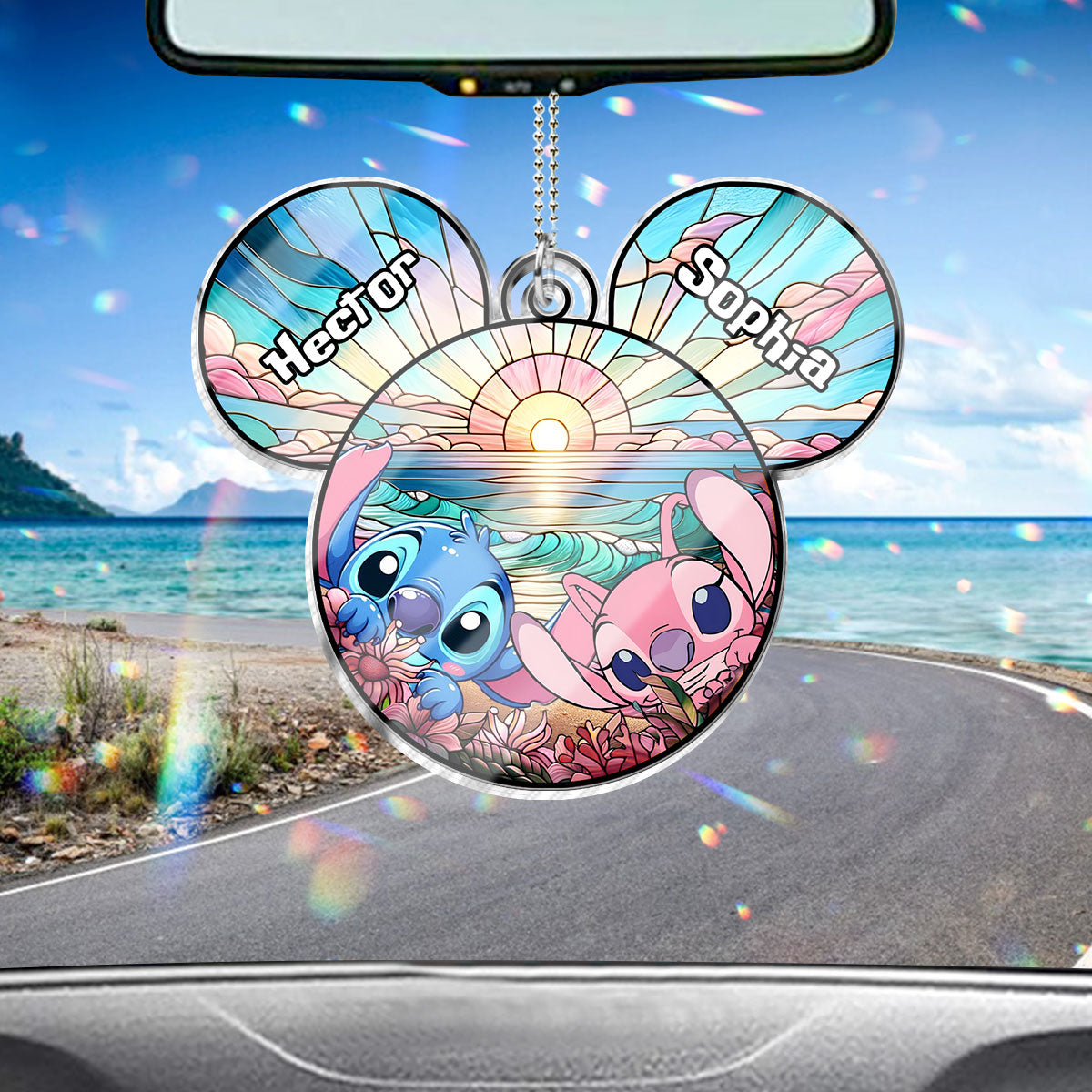 Personalized Ohana Car Ornament Custom Name Gift for Mom/Dad One-sided Custom Shaped Car Ornament GradoCreations
