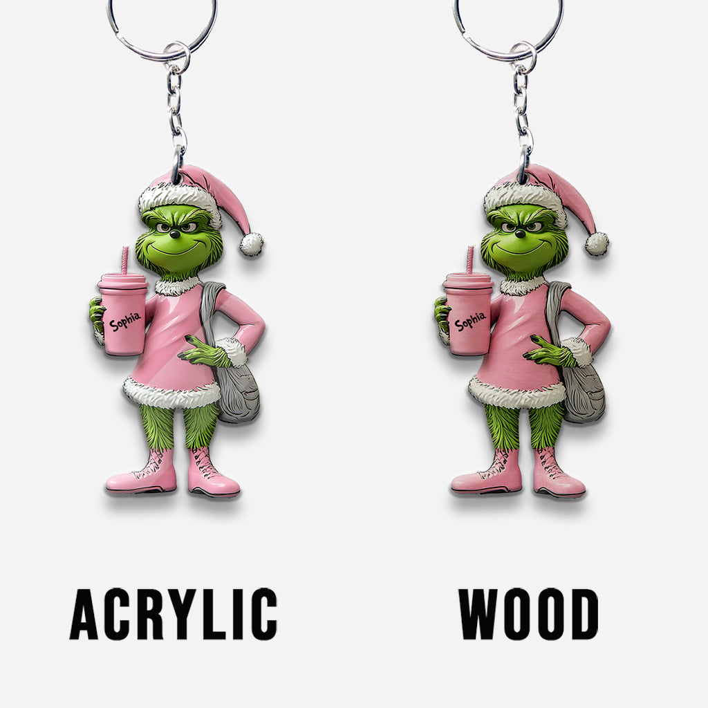 Personalized Grinch Keychain Custom Name Gift for Christmas Keychain GradoCreations