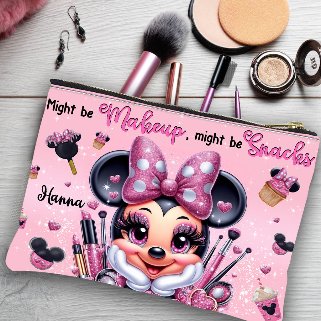Personalized Makeup and Snacks Pouch Custom Name Gift for Her Pouch GradoCreations