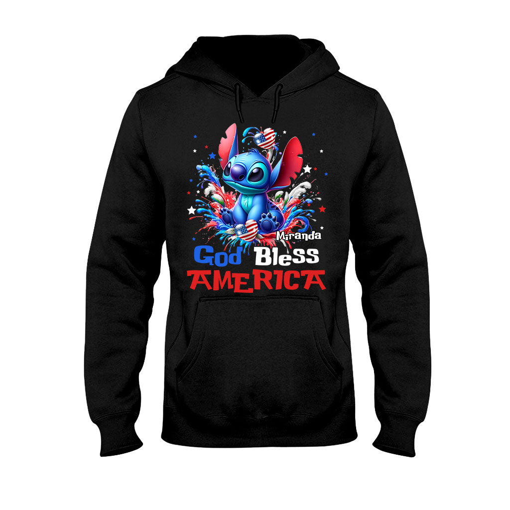 Personalized God Bless America T-Shirt & Hoodie for July 4th Gift T-shirt & Hoodie GradoCreations