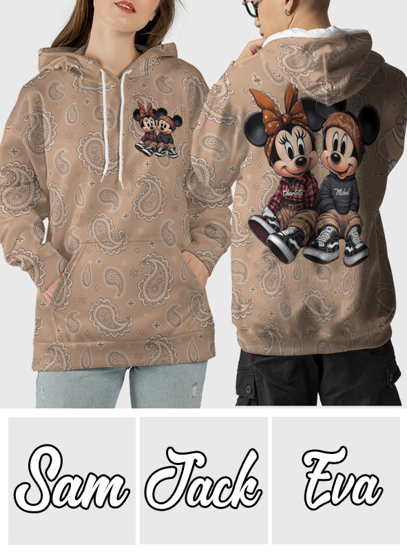 Personalized All Over Shirt Cute Mouse Couple Gift for Anniversary All Over Shirt GradoCreations
