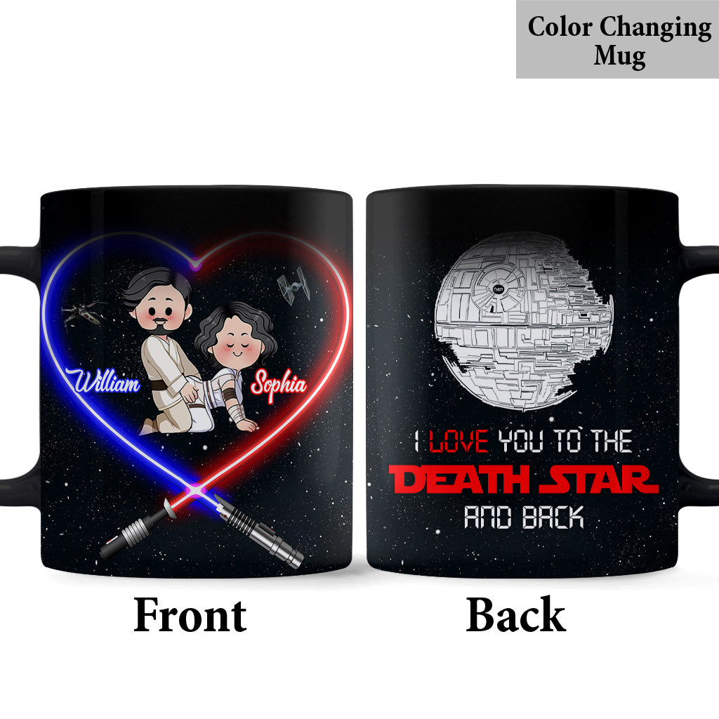 Personalized Star Wars Mug I Love You to the Death Star Gift for Couple Mug GradoCreations