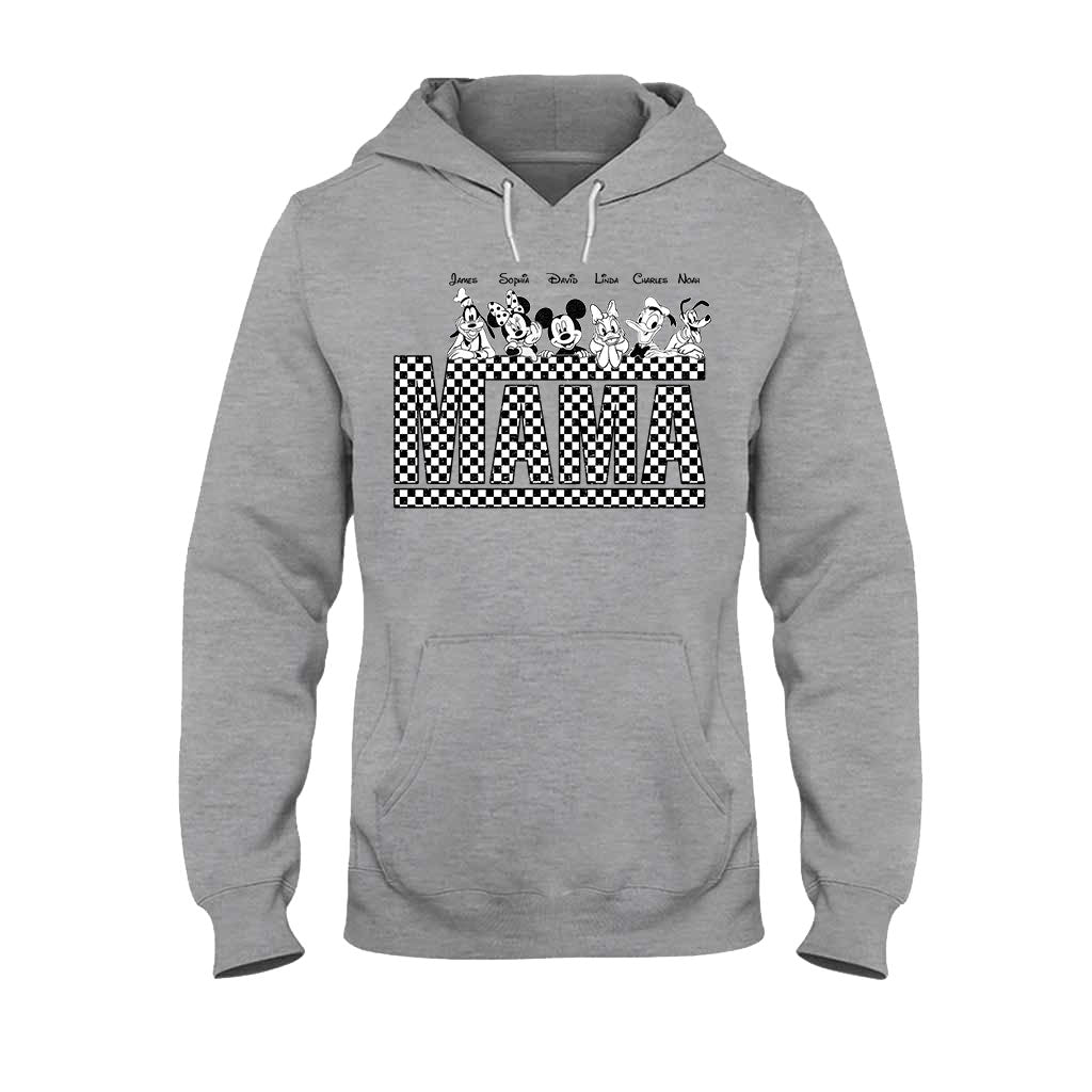 Personalized Vintage Checkered Mouse T-Shirt & Hoodie for Mom and Dad T-shirt & Hoodie GradoCreations