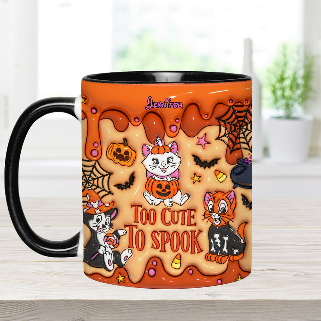 Personalized Halloween Accent Mug Cute Cat Design Gift Accent Mug GradoCreations