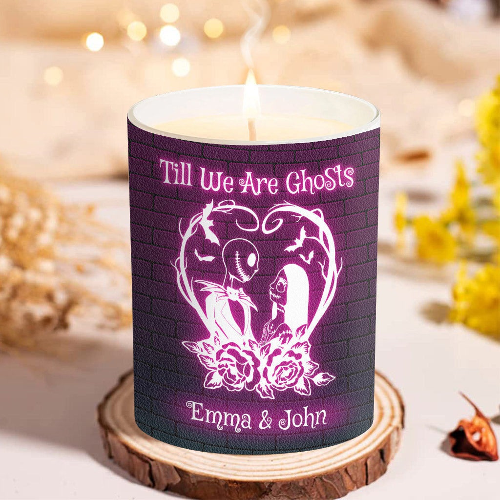 Personalized Till We Are Ghosts Candle with Wooden Lid for Couples Candle With Wooden Lid GradoCreations