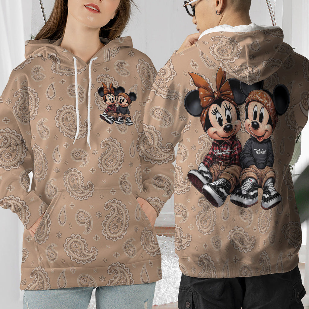 Personalized All Over Shirt Cute Mouse Couple Gift for Anniversary All Over Shirt GradoCreations