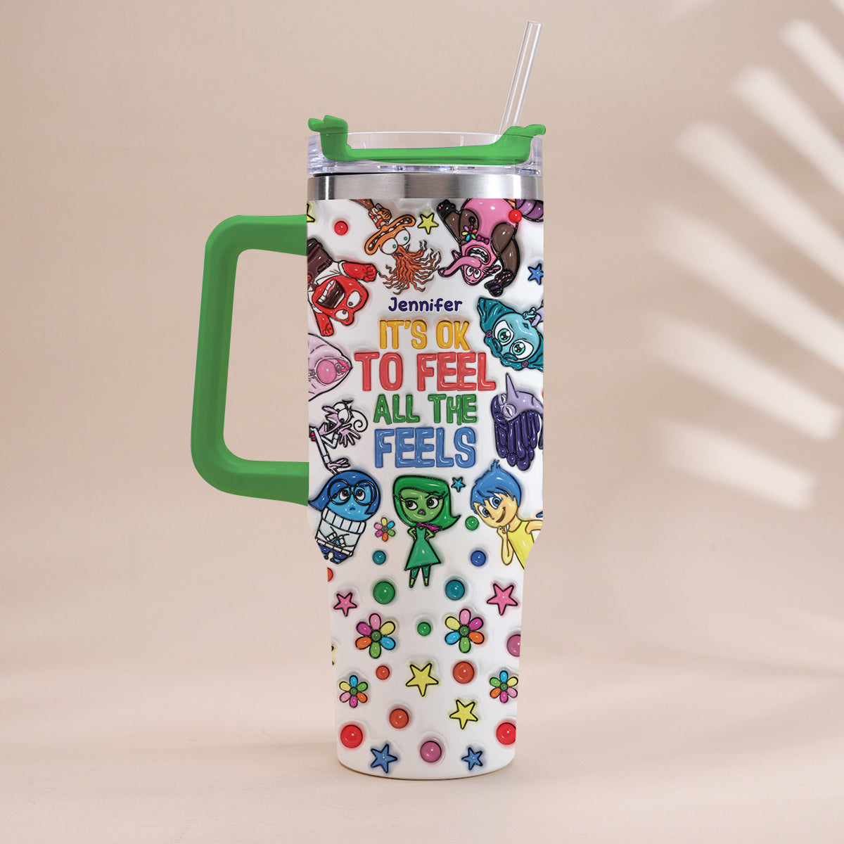 Personalized Insulated Tumbler with Handle - Custom Name Gift for Kids Tumbler With Handle GradoCreations